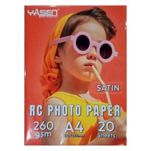 RC Glossy Photo Paper A4 Yasen 260GSM 20 Sheets Waterproof Back Print Inkjet