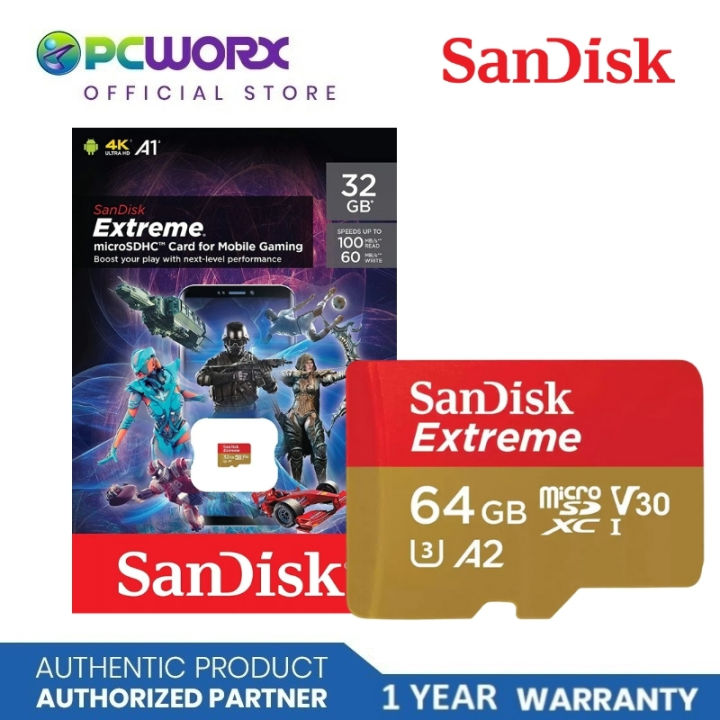 Sandisk SDSQXAH-064G-GN6GN 64GB Extreme Micro SD 170MB/S Gaming