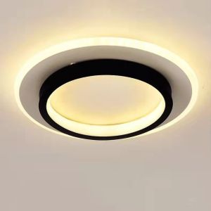 LED Ceiling Light Three-color Dimmable Energy-saving Chandelier Ring Dislocation Splicing Side Light Recessed Ceiling Indoor Lighting Fixtures Simplicity Bedroom Living Room Corridor Aisle Lamps