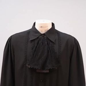 2025 Men Cosplay Shirts Long Sleeve Vampire Renaissance Steampunk Gothic Ruffled Vintage Medieval Shirts Chemise Male