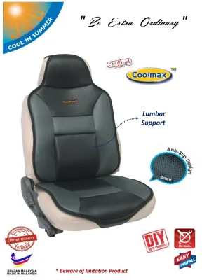 Coolmax - Supreme Series : Universal Car Seat Mat with Lumbar Support ( Car Cushion / Kusyen Kereta )
