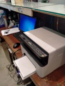 Máy in laser Brother 1611 in photo scan mực mới