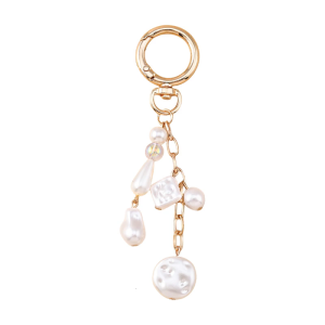 Versatile Pearls Accent Keychain With Shell Starfish Charm Sturdy Alloy User Friendly Material Keyrings Adornment