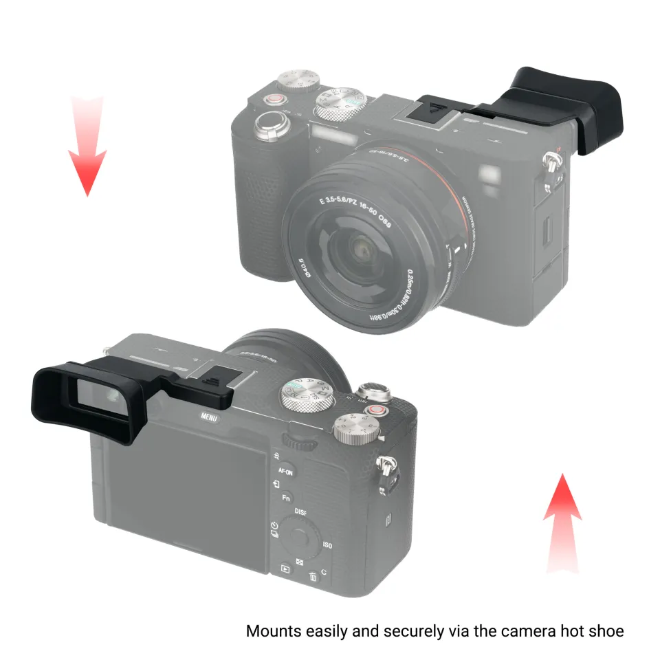 Kiwifotos A7C Camera Viewfinder Soft Silicone Long Eyecup Eyepiece with Hot  Shoe Cap Function for Sony a7C Camera