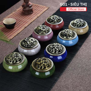 Lư sứ đốt trầm hương G078 sự kết hợp hoàn hảo giữa nét truyền thống và nghệ thuật hiện đại