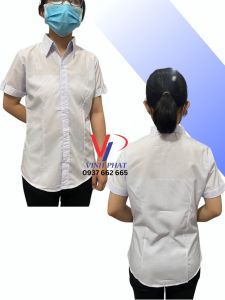 Áo Trắng Đi Học Sơ Mi Giá Học Sinh Tay Ngắn Nữ - Đồng Phục Học Sinh-Hình Thật
