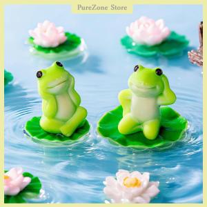 [PureZone] 5 6 bức tượng ếch vui nhộn hoạt hình trang trí phòng khách máy tính để bàn phụ kiện trang trí bể cá cảnh quan vi mô