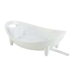 YUONG Large Capacity Oval Shaped Drainer Drainage Plastic Bowl Utensil Holder Practical Space Saving Vegetable Basket for Kitchen