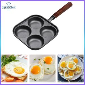 4-Cup Pancake Pan Iron Omelette Pan for Breakfast Fried Egg Pancakes Steaks