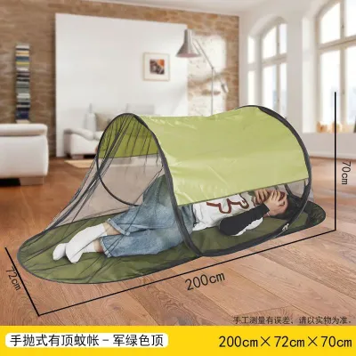 【Factory Direct Sale】Portable Tent Foldable Mosquito Net Tent for Single Person Outdoor Camping & Indoor Bed Use Anti-Mosqui Outdoor Camping Mosquitoes Mesh Tent Portable Folding Tent Breathable Hand Throwing Extended Net Tent