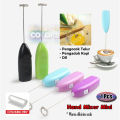 MR Mini Mixer Hand Mixer Portable Pengocok Telur Pengaduk Telor Pengocok Minuman Kopi Susu Elektrik Hand KItchen Pengaduk Kopi Electrik Milk Frother Mixer Kopi Mixer Coffee  - 1 PCS Warna Acak. 