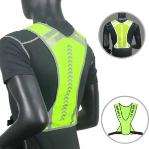 DFVDS Night Warning Reflective Vest with Storage Bag Lightweight Motorcycle Safety Jacket Safety Adjustable Reflective Safety Jacket Men Workwear