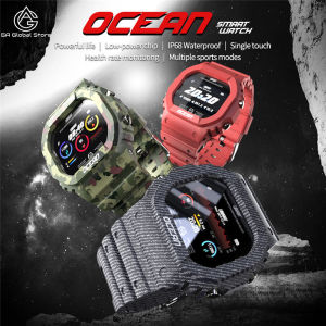 LOKMAT Ocean Smart Watch IP68 waterproof Men Fitness Tracker Blood Pressure Message Push Heart Rate Monitor Clock Smart watch Women For Android