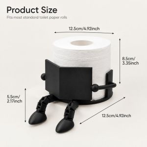 Creative Roll Holder Easy To Use Tissue Holder Toilet Paper Holder Stand Creative Fun Sitting Posture Removable Joint Art Ornament Bathroom Decoration No Boring Easy Clean