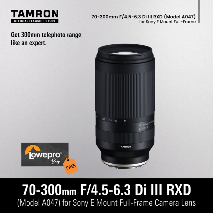 Tamron A047 70-300 mm F/4.5-6.3 Di III RXD For Sony E Mount Full-Frame  Mirrorless Camera Lens | Lazada PH