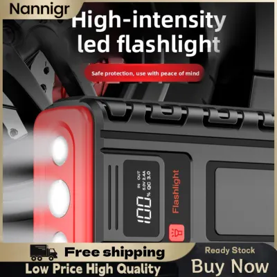 Nannigr รถแบตเตอรี่ JUMP Starter จอแสดงผล LED USB Fast CHARGING 4000A 30000mAh รถแบตเตอรี่แบบพกพา Booster สำหรับ 9.0L เครื่องยนต์แก๊ส