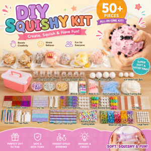 Diy Mochi Squishy Ball Making Kit Handmade Noise Ball Fillers Stress Relief Squeeze Toy Set