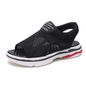 Sandals Womens Summer Fish-mouth Small White Shoes Flat Sports Soft-soled Womens Beach Platform Shoes Womens Shoes