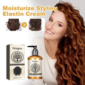 codMoroccan Curly Hair Elastin Long Lasting Moisturizing Prevent Dry Hair Plump And Curly Hair Nature Voluminous Styling Hair Cream