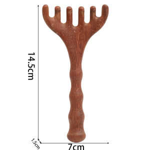 เครื่องนวดหวีนวดศีรษะเครื่องนวดหนังศีรษะฟันกว้างไม้จันทน์สำหรับผู้หญิงที่มีเสน่ห์