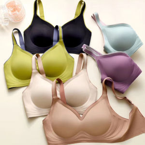 OK Bra M-XXL Plus Size Bra Women SUJI Jelly No Trace No Steel Ring Small Chest Gathered Anti-sagging Adjustable Strap Latex Underwear Okbra Ok So No Back Fat Bra Bra S - Lazada