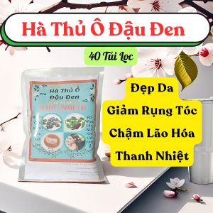 Trà Hà Thủ Ô - Đậu Đen bí quyết trường Thọ Trẻ lâu thanh nhiệt giảm mụn cải thiện tóc bạc sớm 1 bịch trà - 40 túi lọc