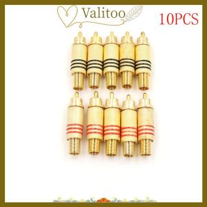 [Valitoo] 10pcs RCA Connector Male Jack Plug Audio Vedio Welding Red Black