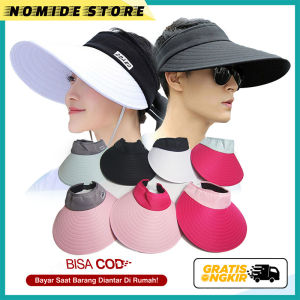 TOPI SENAM WANITA VISOR GOLF CAP WOMAN KOREA OLAHRAGA LARI Pantai Golf i Pelindung Anti UV Import zj