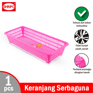 SHINPO Keranjang Plastik Kecil Persegi Panjang 30 CM Bakul Segi Astro Storage Kotak Penyimpanan SPO-SIP-211 Varian Warna