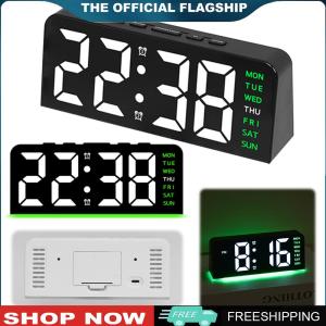 [VICKING6]นาฬิกาปลุกดิจิตอล LED จอใหญ่สำหรับห้องนอนและออฟฟิศ ดีไซน์โมเดิร์น ตัวเลขชัดเจนและมองเห็นได้ง่าย