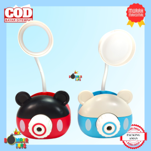 LAMPU MEJA BELAJAR 3 in 1 PEN HOLDER HP Handphone LED Tempat Pensil Table Lamp Karakter Lucu