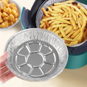 Khay Giấy Bạc Lót Nồi Chiên Không Dầu Cỡ 18cm 20cm 23cm Dày Cứng Tái Sử Dụng