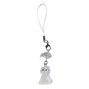 Elegant Cat and Fish Mobile Charm Phone Pendant Suitable for Bags USB Drives and Phone Perfect for Daily and Travel Use