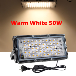 OOKAS LED Flood Light Spotlight 220V 50W Outdoor Street Lamp Waterproof RGB Floodlight