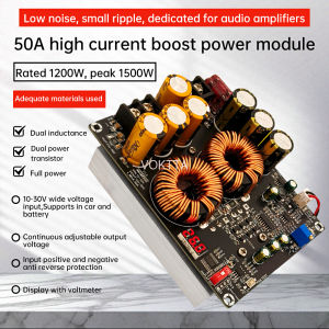 ตัวแปลงกระแสไฟเพิ่มสูง50A ZK-PW1200 1200วัตต์ตัวเหนี่ยวนำคู่แหล่งจ่ายไฟแบบกระเพื่อมต่ำสำหรับเครื่องขยายเสียง