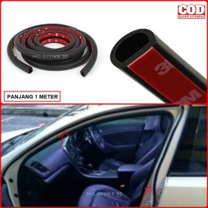 Karet Peredam Pintu Mobil Universal MODEL D Panjang 1 Meter Ketebalan 0.3cm Include Double Tape 3M