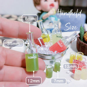 QUANSEN 1Set 1 12 Dollhouse Mini Fruit Vegetable Drink Bottle Model Doll Home Miniature Kitchen Scene Decoration Pretend Play Toys