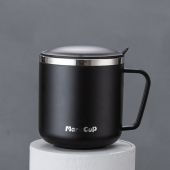 ONLYES Stainless Steel Milk Coffee Cup Double Wall With Handle Insulated Water Cups Portable with Cover Vacuum Flask Home