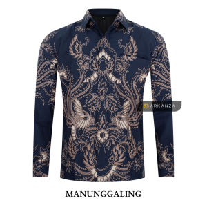 BATIK ARKANZA Kemeja Batik Pria Cowok Lengan Panjang Slimfit Premium Bahan Katun Lapis Furing INFL