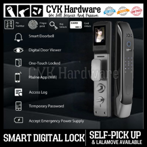 EzOpe E9 (WIFI CONNECTION) Smart Digital Lock Include Installation Service Wooden Door / Aluminium Glass Door