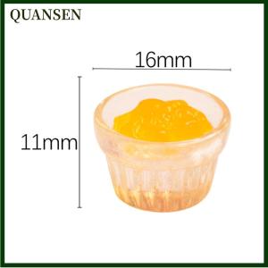 QUANSEN 10pcs Dollhouse Miniature Food Play Scene Decoration Mini Strawberry Jam Mango Jam Doll Accessory Toys