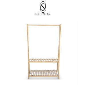 Giá Treo Quần Áo Gỗ Thông Chữ A 2 Tầng Tiện Lợi SolFurnishing