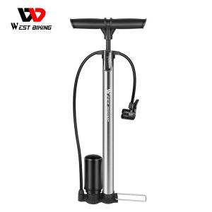 WEST BIKING Floor Pump 160 PSI High Pressure Gauge MTB Road Bicycle TyresPump Cycling Air Pump Inflator Bike Accessories