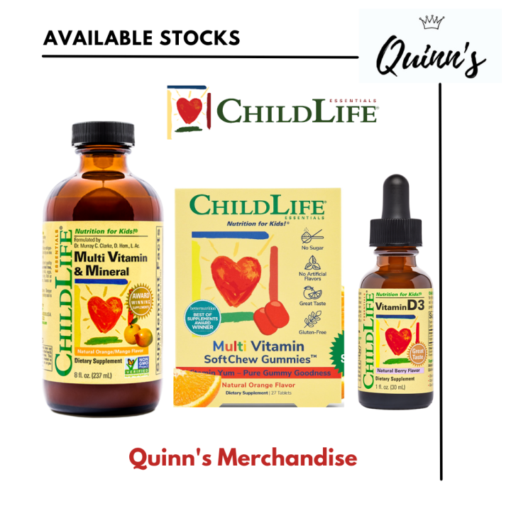 Childlife Multivitamins Vitamin D Syrup & Soft Chews EXP 2025 Lazada PH