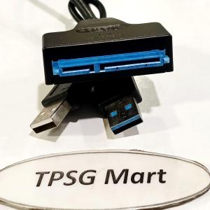Cáp USB ra Sata cho ổ cứng 2.5 / Có 2 đầu USB kết nối và nguồn phụ (USB 3.0 to SATA Cable)