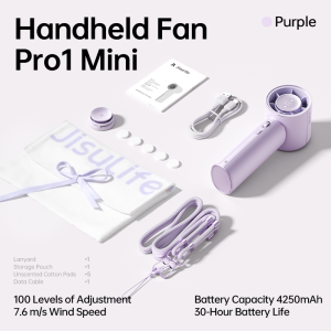 【New】JisuLife Handheld Fan Pro 1 Mini Aromatherapy Leather Design 30h Long Battery Portable Fan