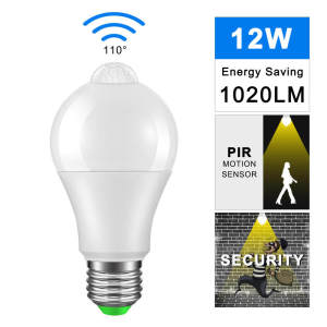 FCM Motion Sensor LED Bulb 12W Energy Saving Power Saving Radar Body Sensor Light Bulb Smart Home Corridor E27 Screw