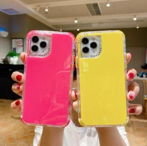 CrashStar 3 in 1 Full Cover Shockproof Phone Case For iPhone 15 14 13 12 11 Pro Max Mini X XR XS Max Silicone Add PC Hard Anti-fall Phone Cover Fashion Hot Pink Phone Casing Hot Sale