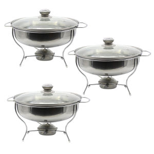 Chafing Dish Food Warmer With Cover Stainless steel Catering Food Tray Set Buffet with Alcohol Holder buffet stove