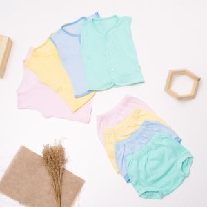Setelan Kutung Celana Pop Bayi Kancing Depan Baby Pointel Bonbinzoo